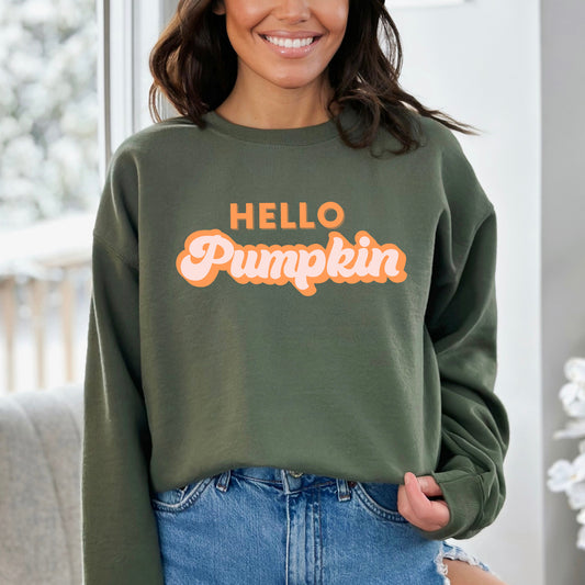 Retro Hello Pumpkin | Sweatshirt