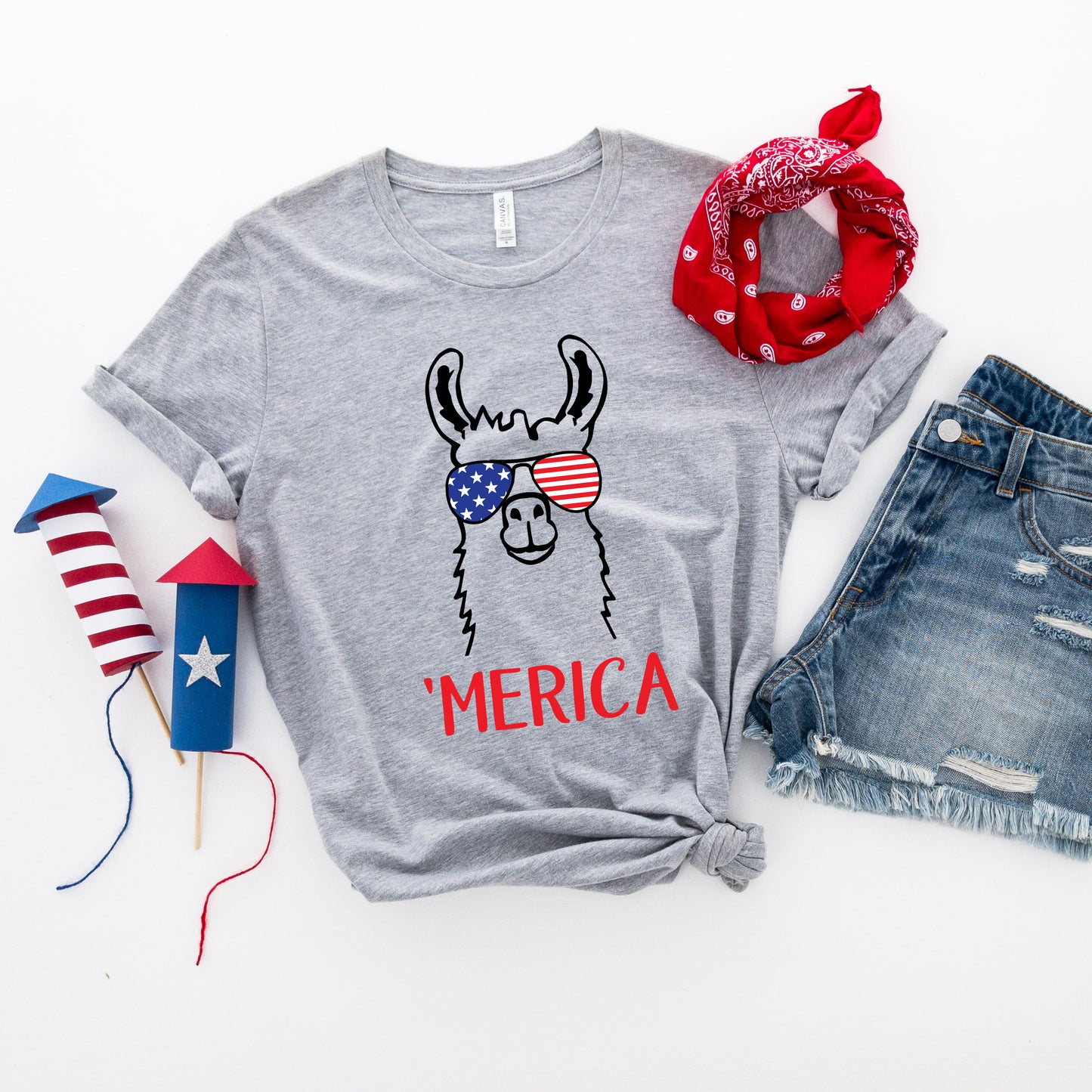 Llama 'Merica | Short Sleeve Graphic Tee