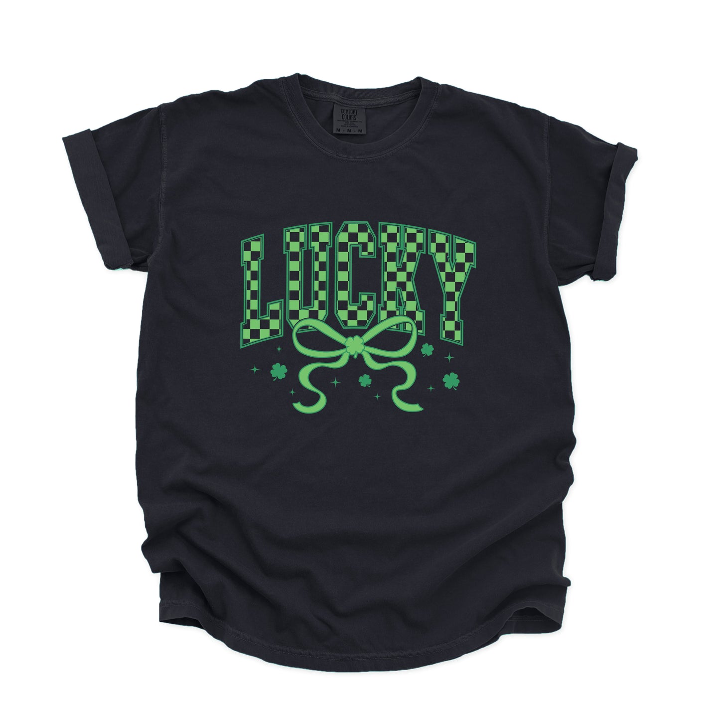 St. Patrick's Day Coquette Lucky | Garment Dyed Tee