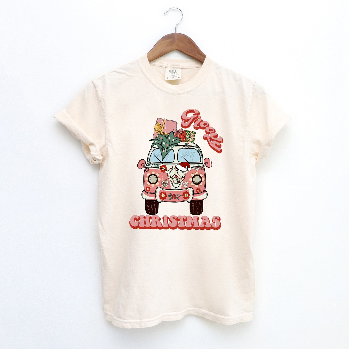 Retro Van Groovy Christmas | Garment Dyed Tee