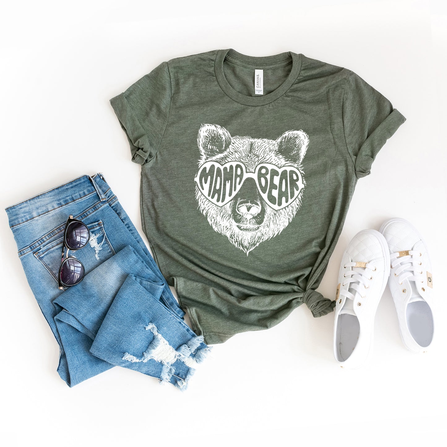 Mama Bear Sunglasses | Short Sleeve Graphic Tee