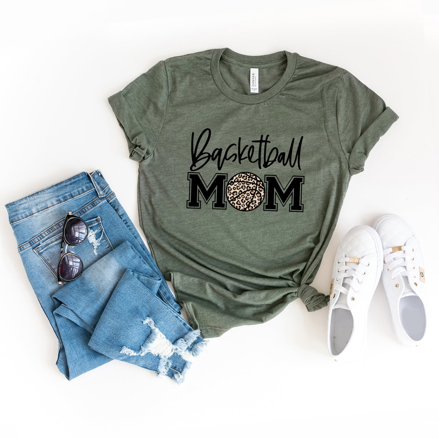 Basketball Mom Colorful Black | Short Sleeve Graphic Tee