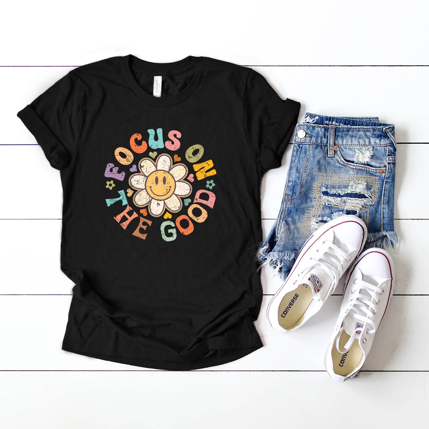 Focus On The Good Flower | Short Sleeve Graphic Tee