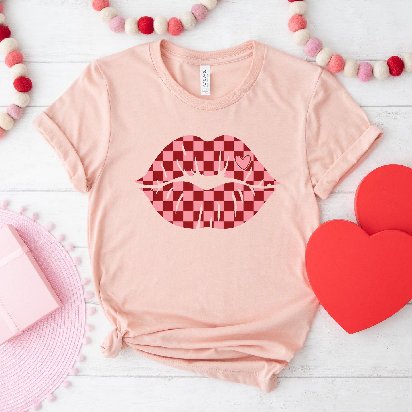 Checkered Lips | Short Sleeve Graphic Tee