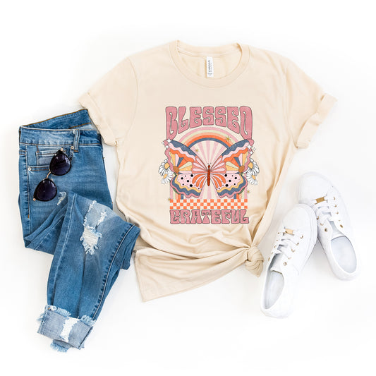 Blessed Grateful Butterfly | Short Sleeve Graphic Tee