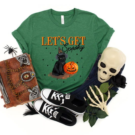 Let's Get Spooky Cat | Short Sleeve Crew Neck