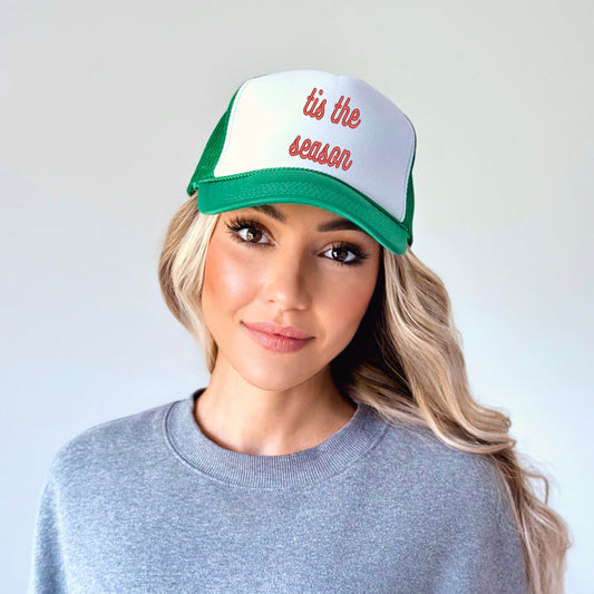 Embroidered Tis The Season Bold Cursive | Foam Trucker Hat