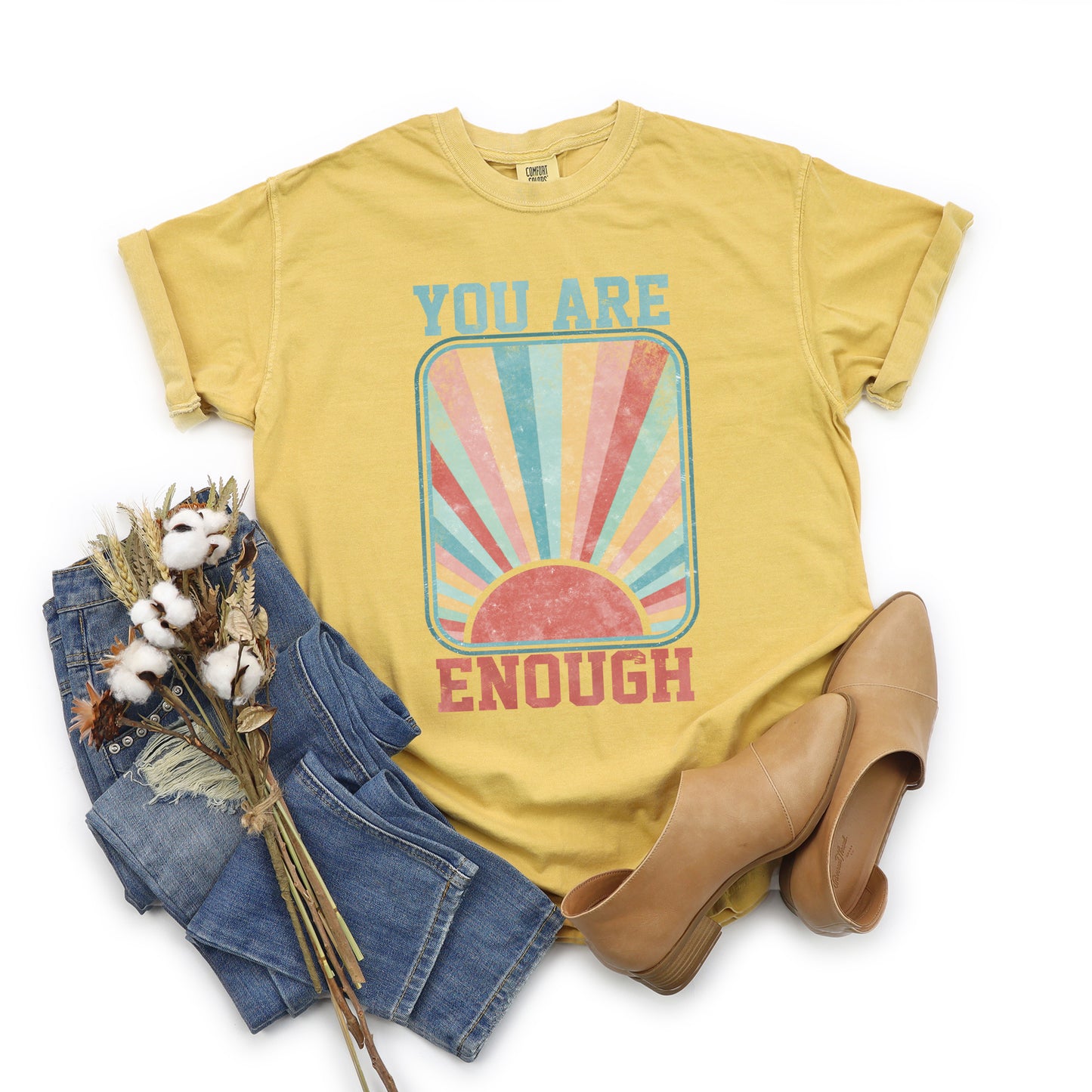 You Are Enough Sun | Garment Dyed Short Sleeve Tee