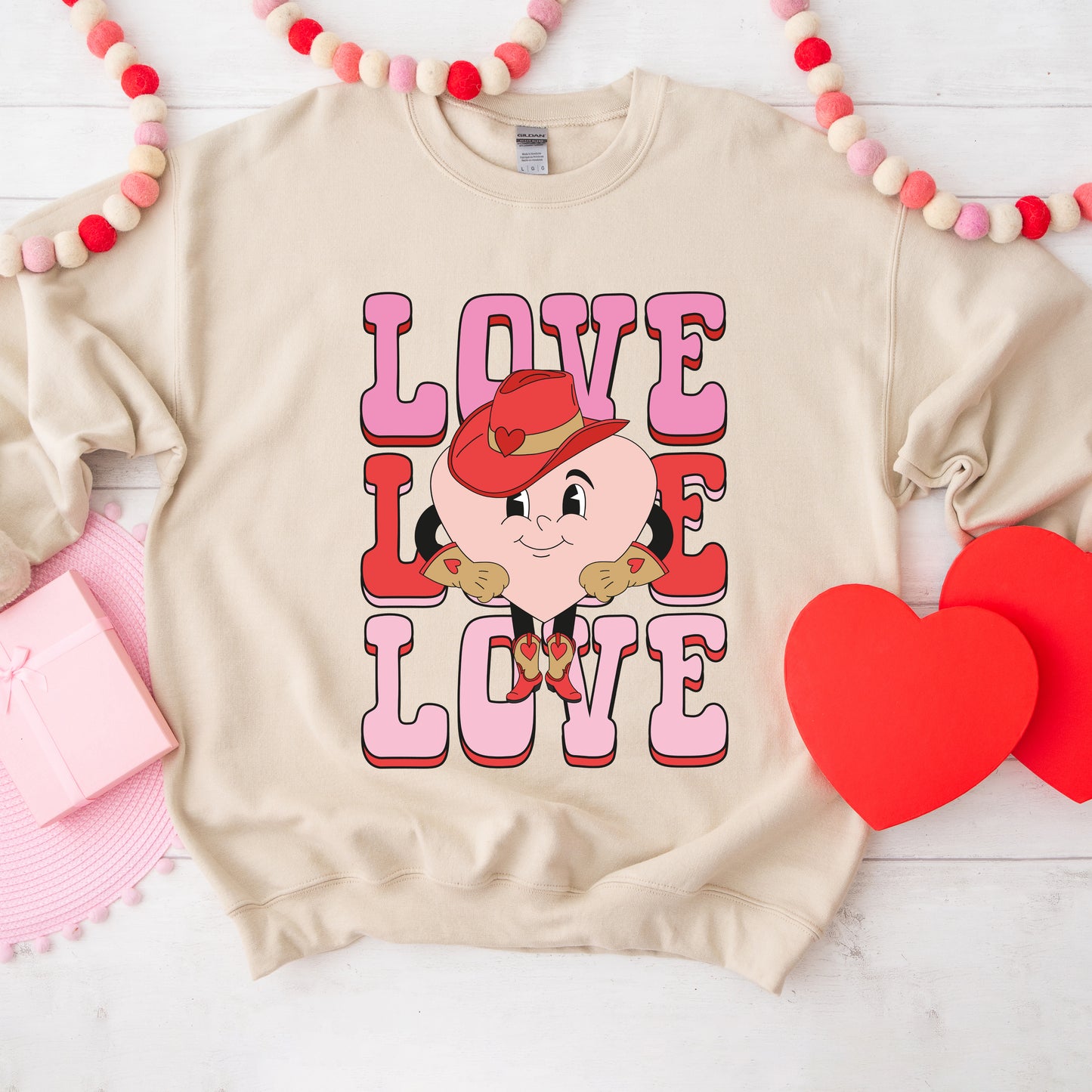 Love Stacked Western Heart | Sweatshirt