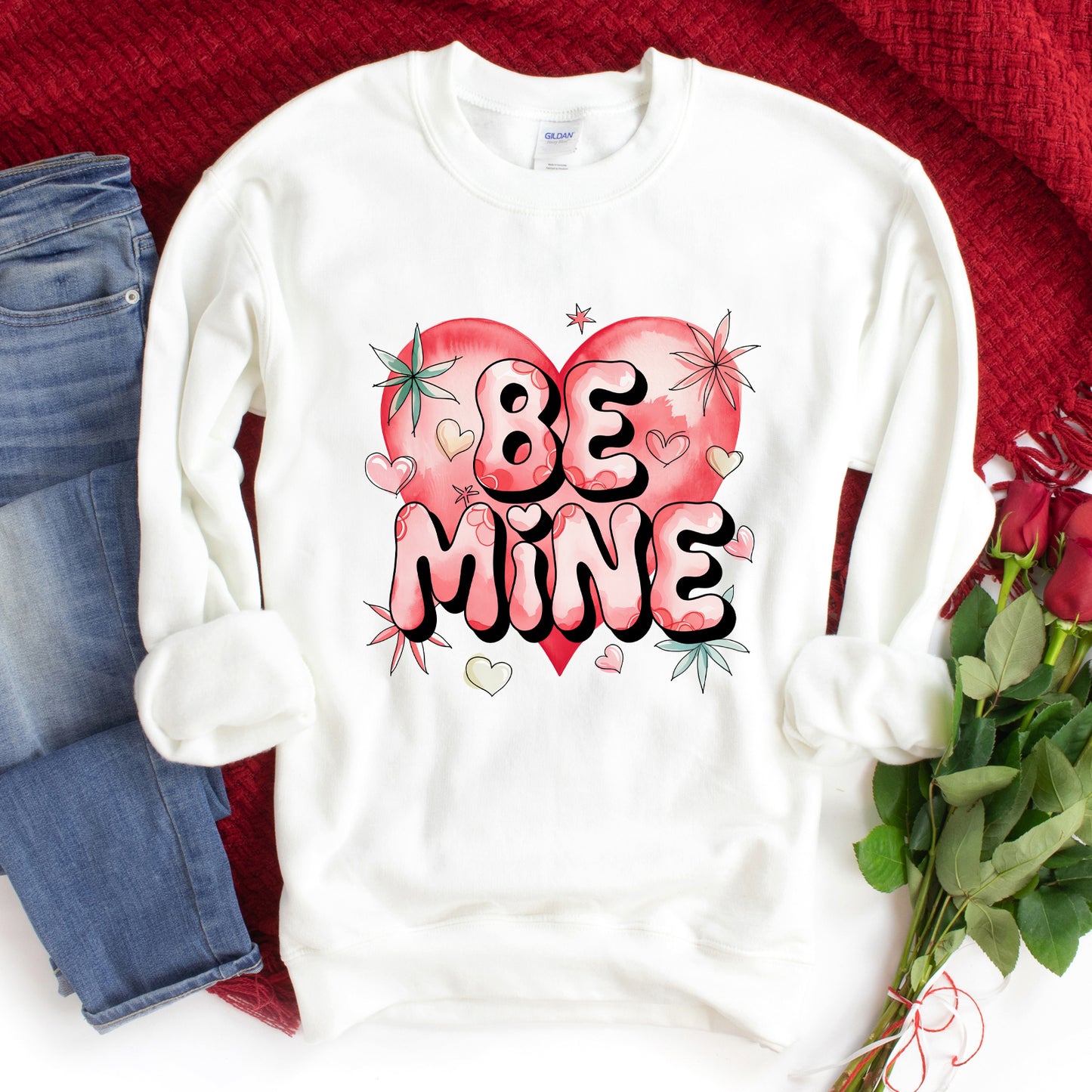 Be Mine Pink Heart | Sweatshirt