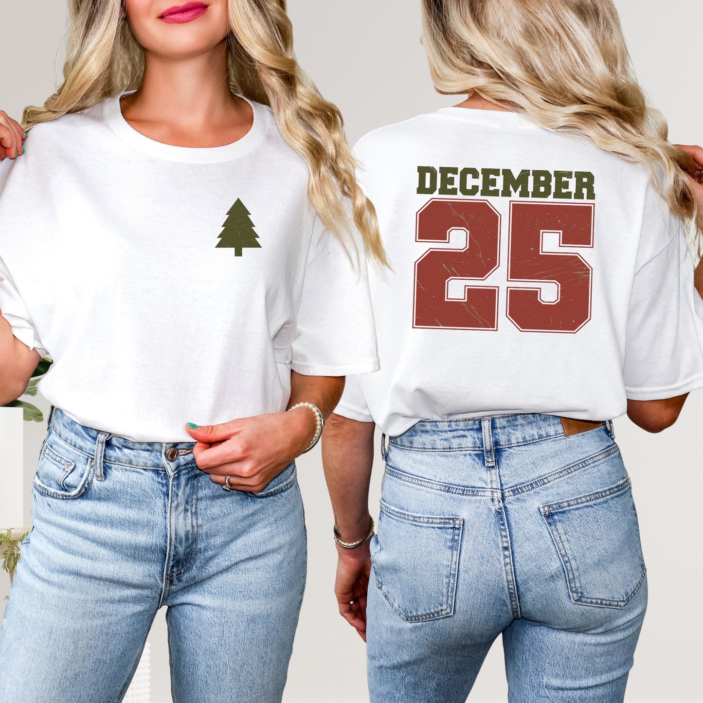 December Twenty Fifth | Front & Back Short Sleeve Graphic Tee