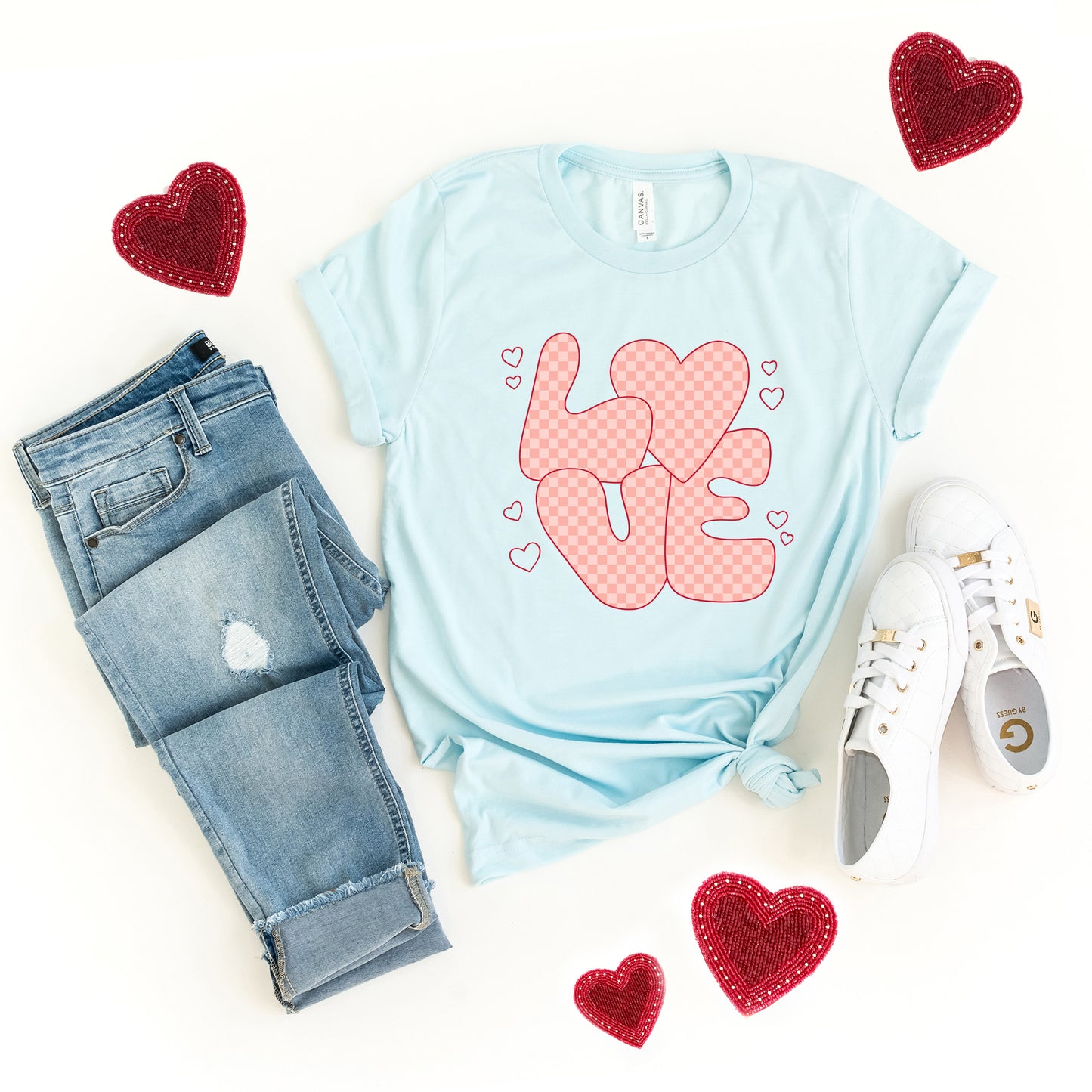 Valentines Love Pink | Short Sleeve Crew Neck