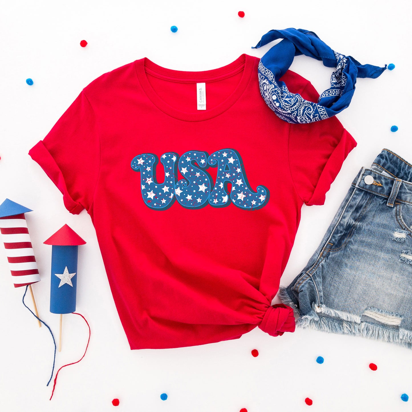 USA Bold Stars | Short Sleeve Graphic Tee