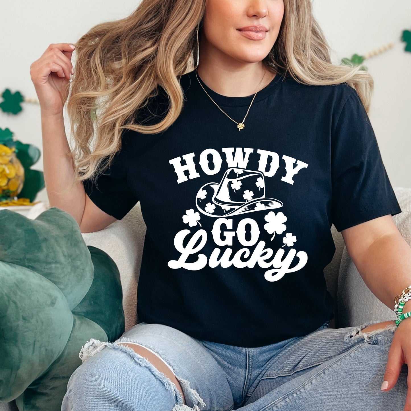 Howdy Go Lucky Clovers | Short Sleeve Graphic Tee