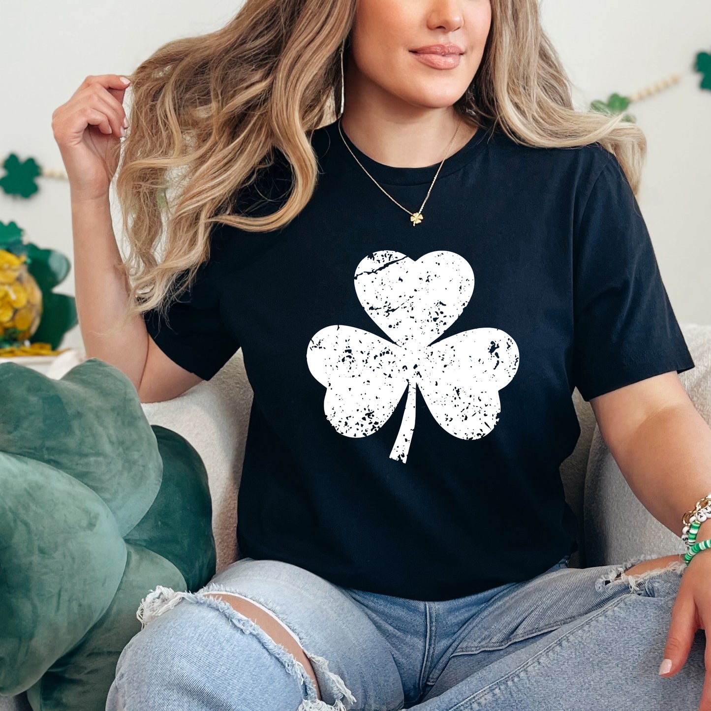 Clover Distressed | Short Sleeve Graphic Tee