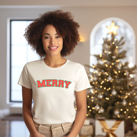 Merry Varsity | Short Sleeve Graphic Tee