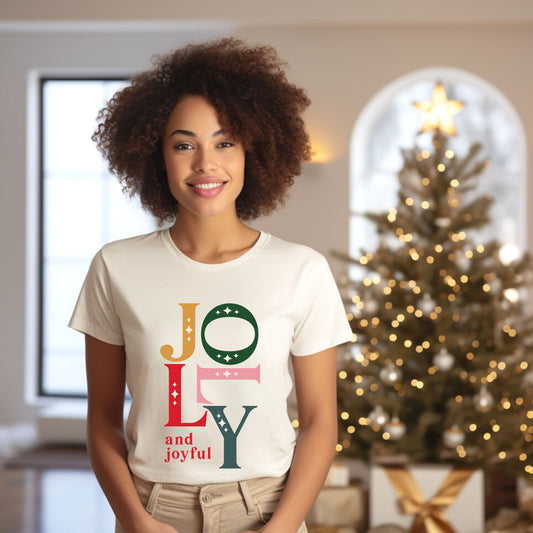 Jolly And Joyful | Short Sleeve Crew Neck