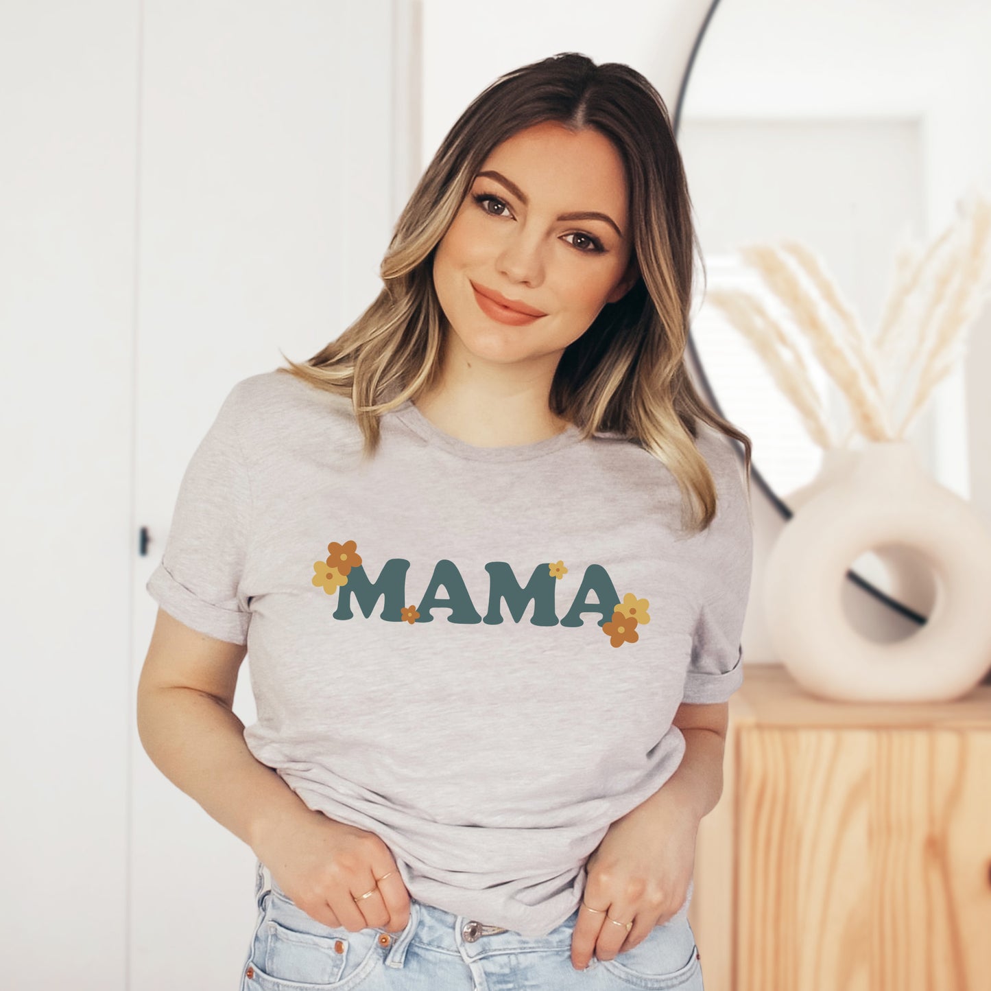 Boho Mama Flowers | Short Sleeve Graphic Tee