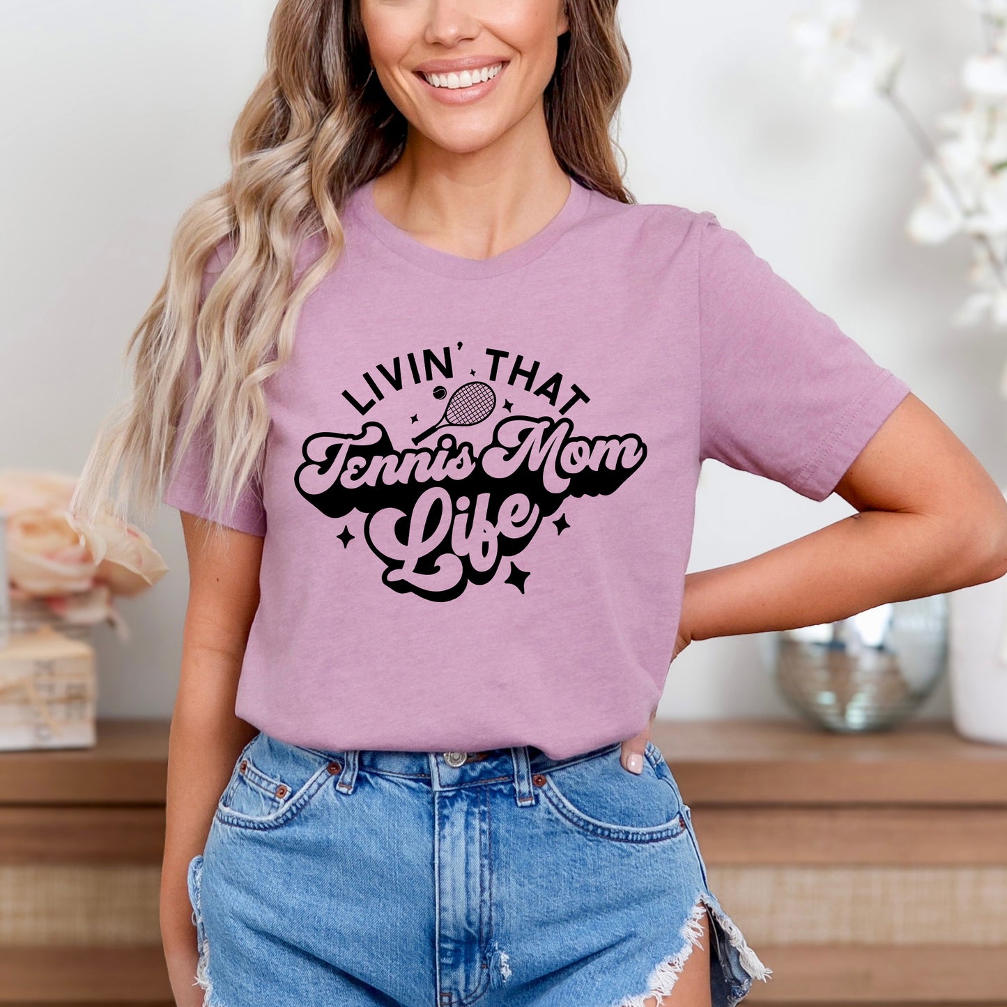 Livin' That Tennis Mom Life | Short Sleeve Crewneck