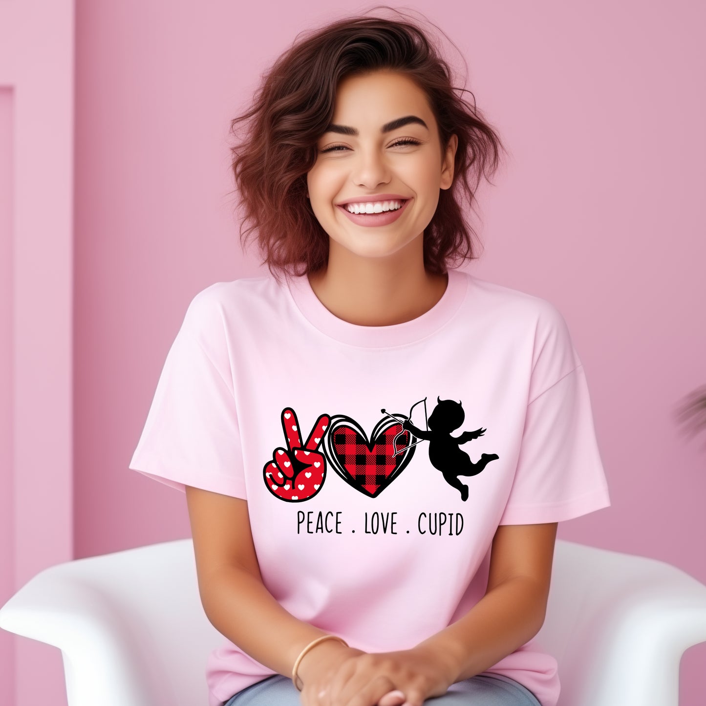 Peace Love Cupid | Short Sleeve Graphic Tee