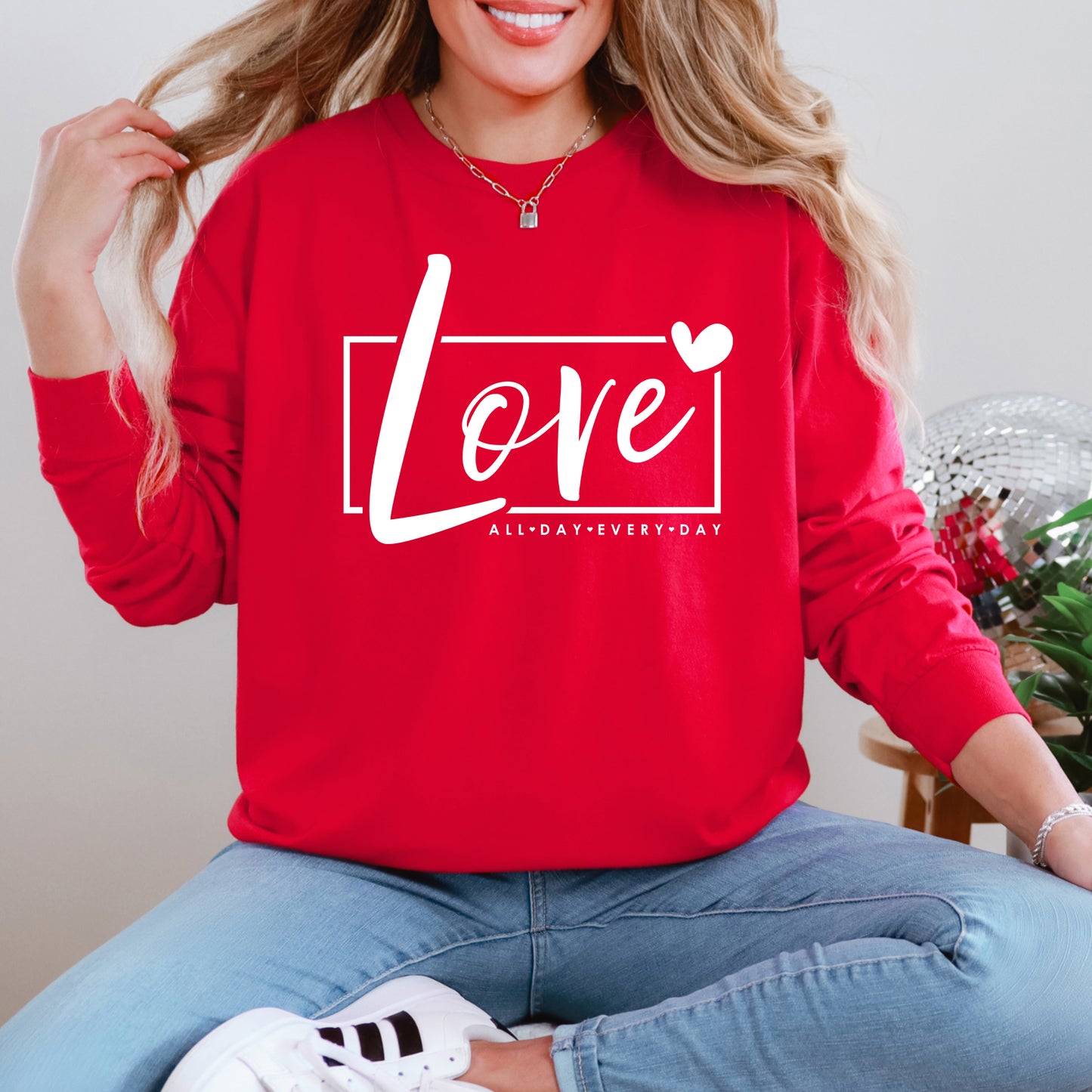 Love All Day Every Day Box | Garment Dyed Long Sleeve