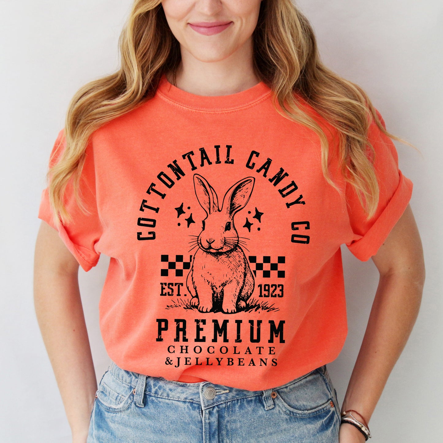 Cottontail Candy Premium Chocolate | Garment Dyed Short Sleeve Tee