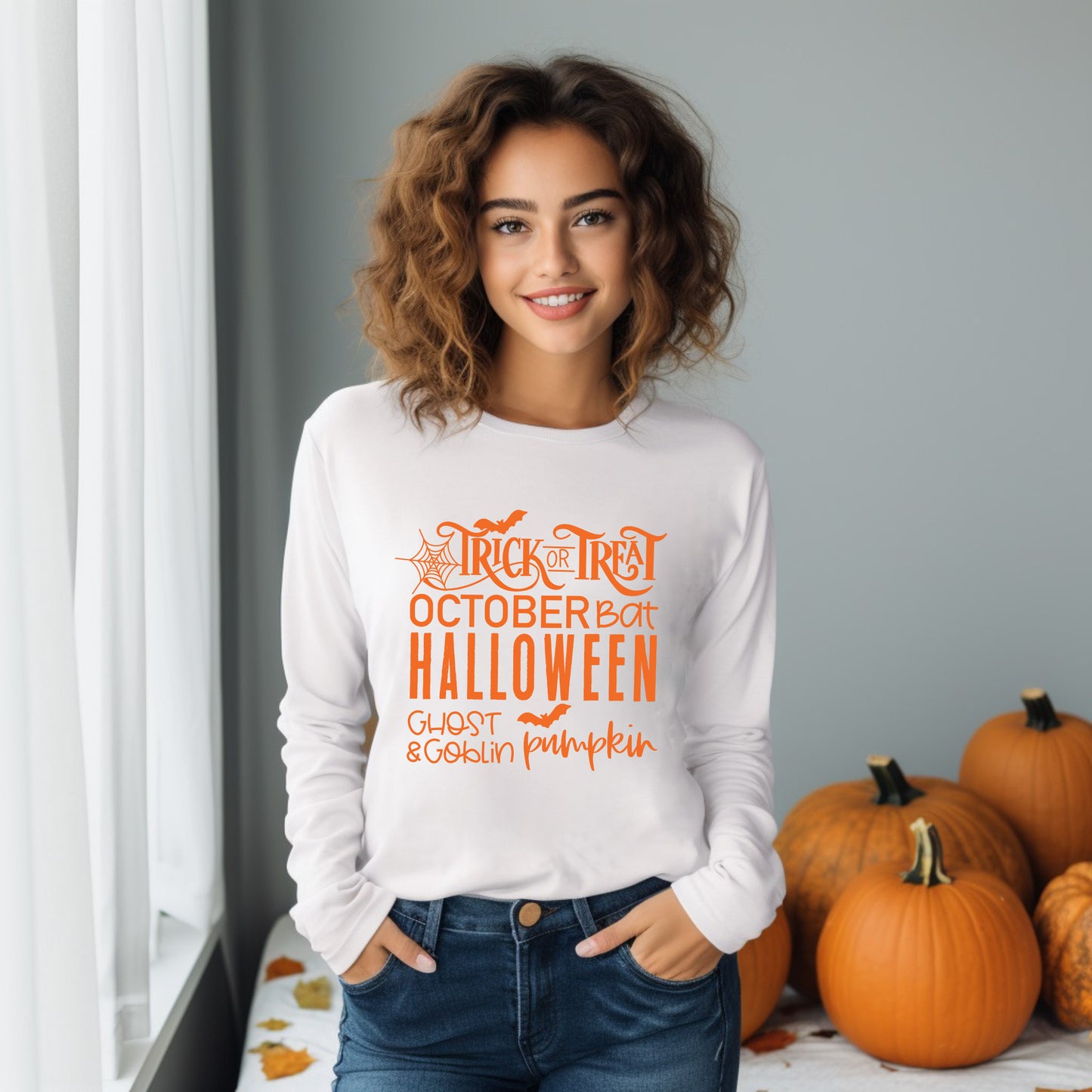 Halloween Sayings | Long Sleeve Crew Neck