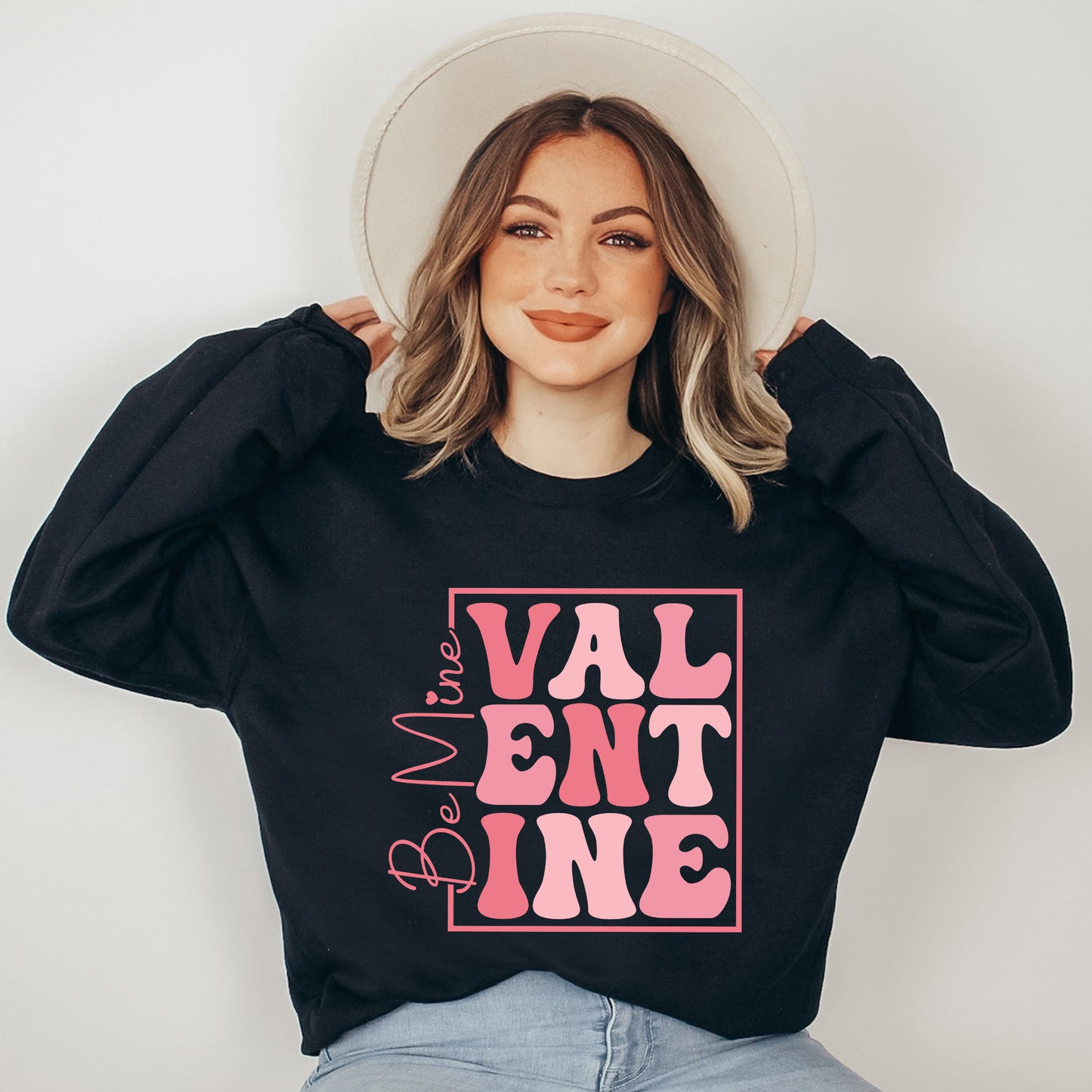 Be Mine Valentine Block | Sweatshirt