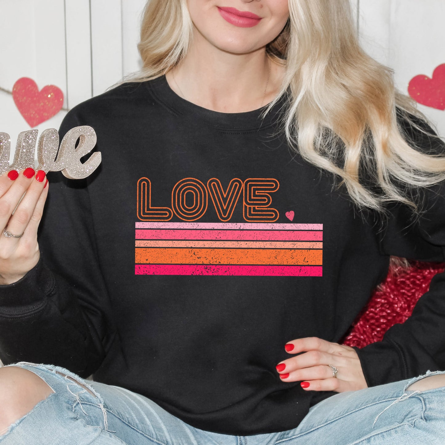 Retro Love Stripes | Sweatshirt