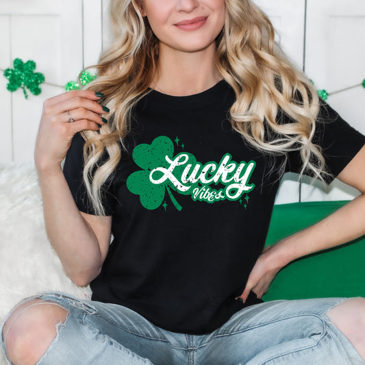 Lucky Vibes Clovers | Short Sleeve Graphic Tee