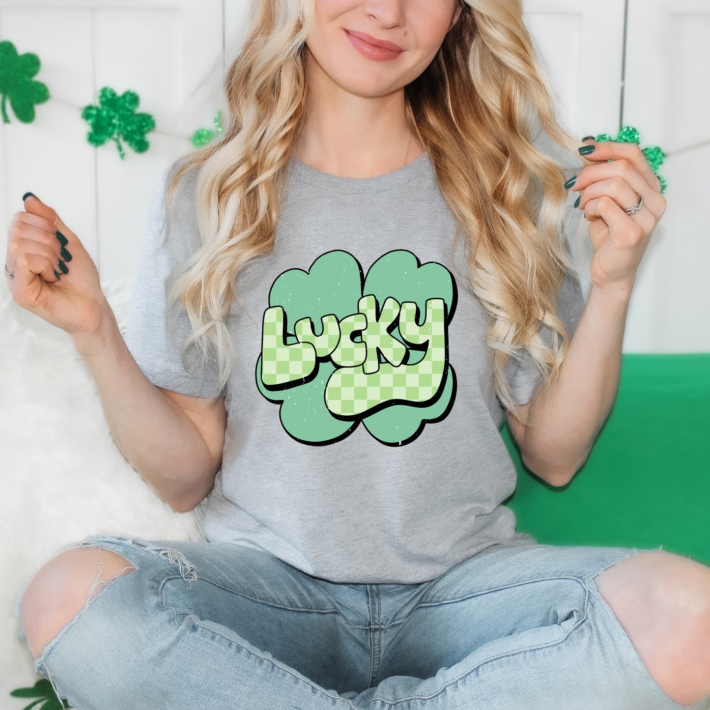 Lucky With Clover | Short Sleeve Crew Neck