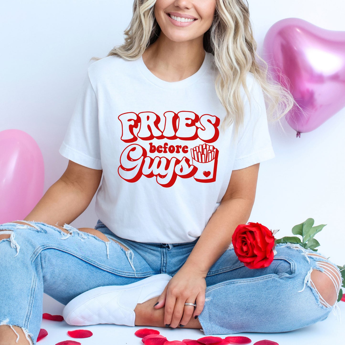 Fries Before Guys Bold | Short Sleeve Graphic Tee