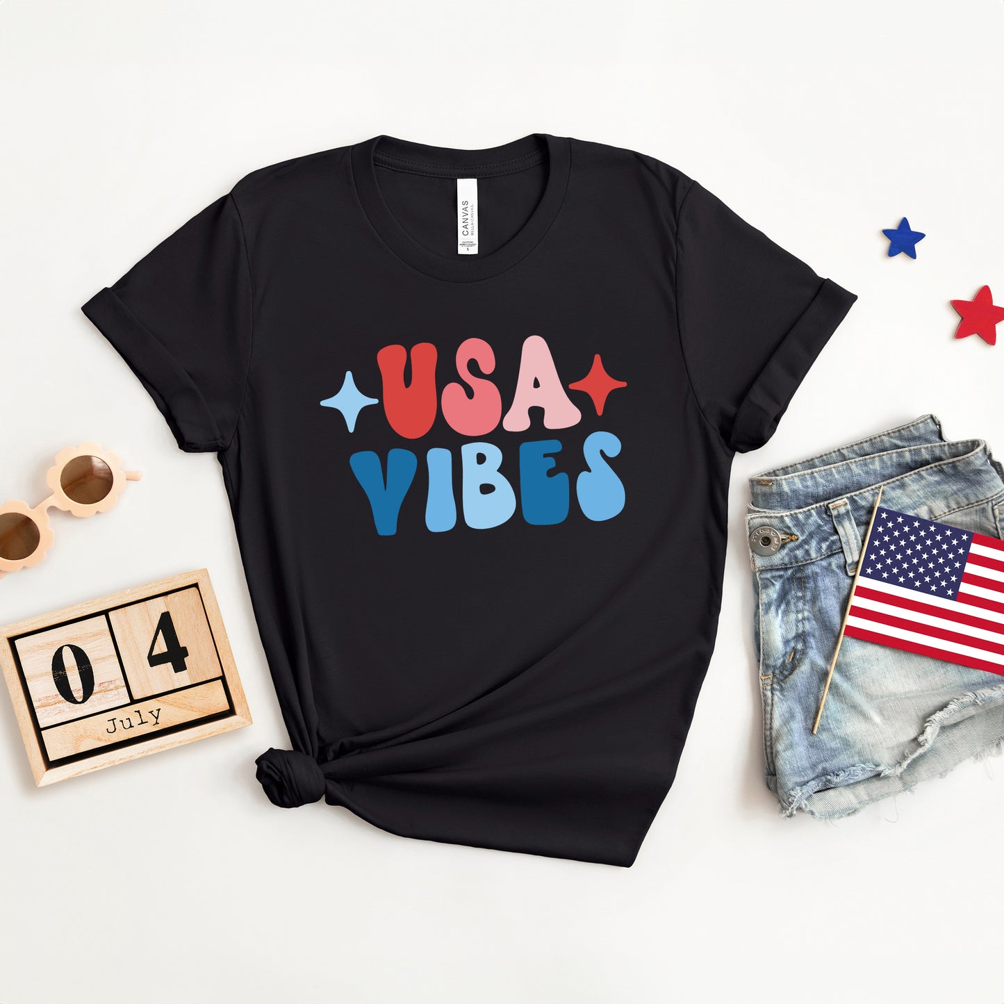 USA Vibes Bubble | Short Sleeve Graphic Tee