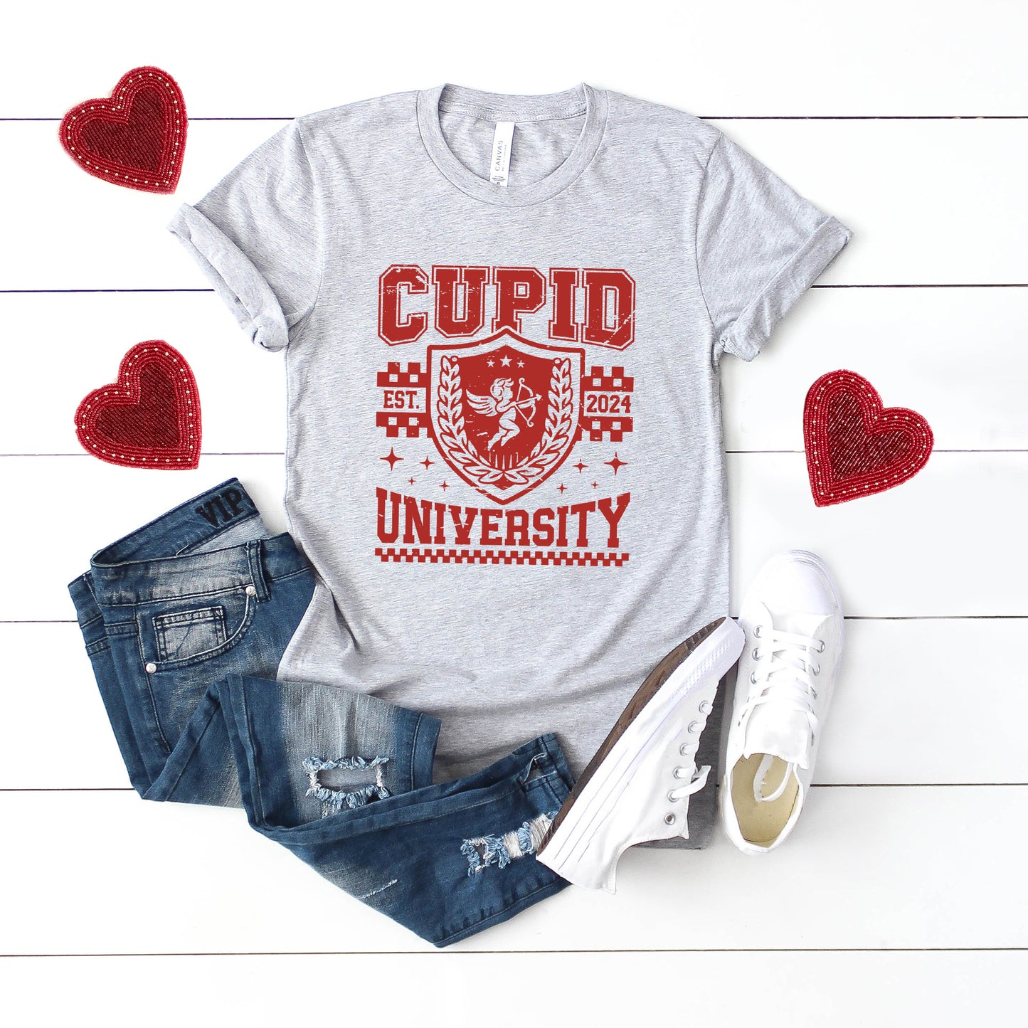 Cupid University Checkered | Short Sleeve Graphic Tee