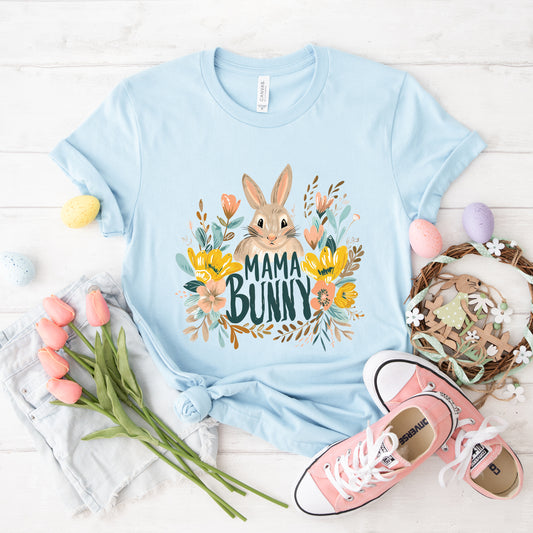 Mama Bunny Floral | Short Sleeve Graphic Tee