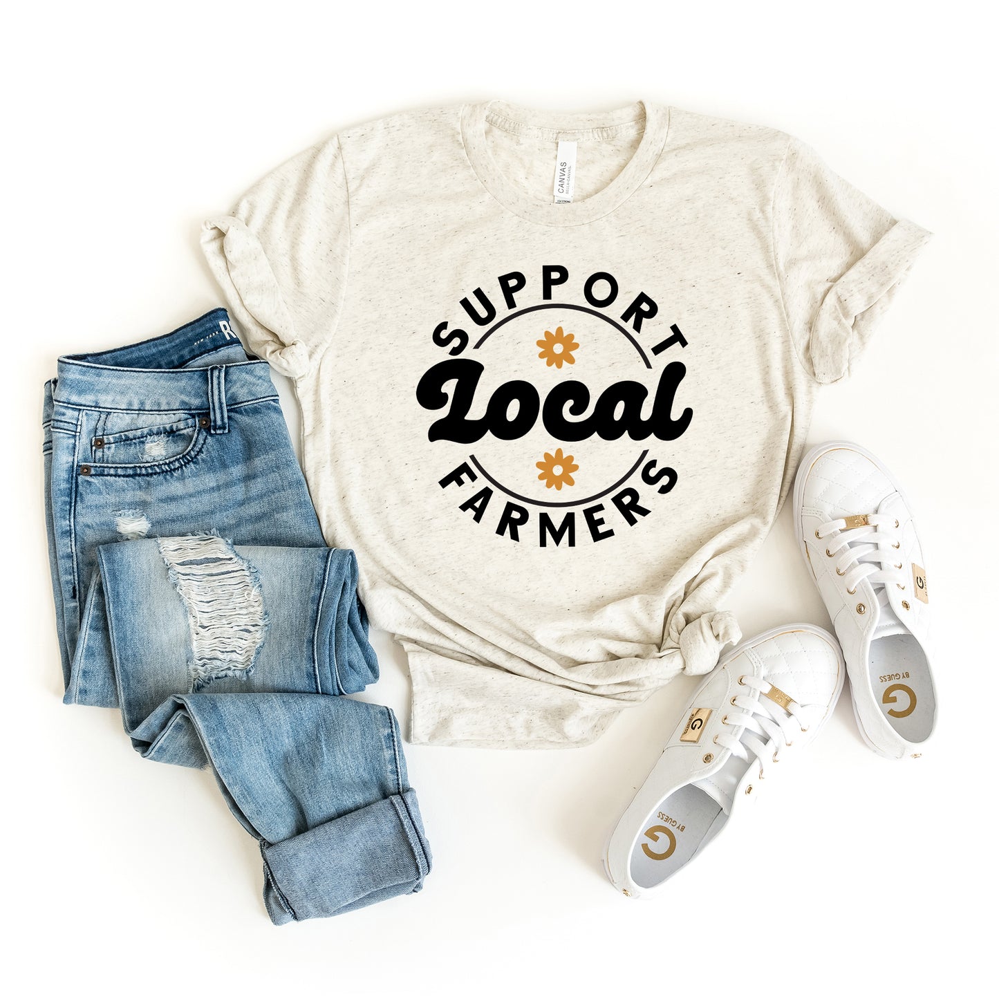 Support Local Farmers Flowers | Short Sleeve Graphic Tee