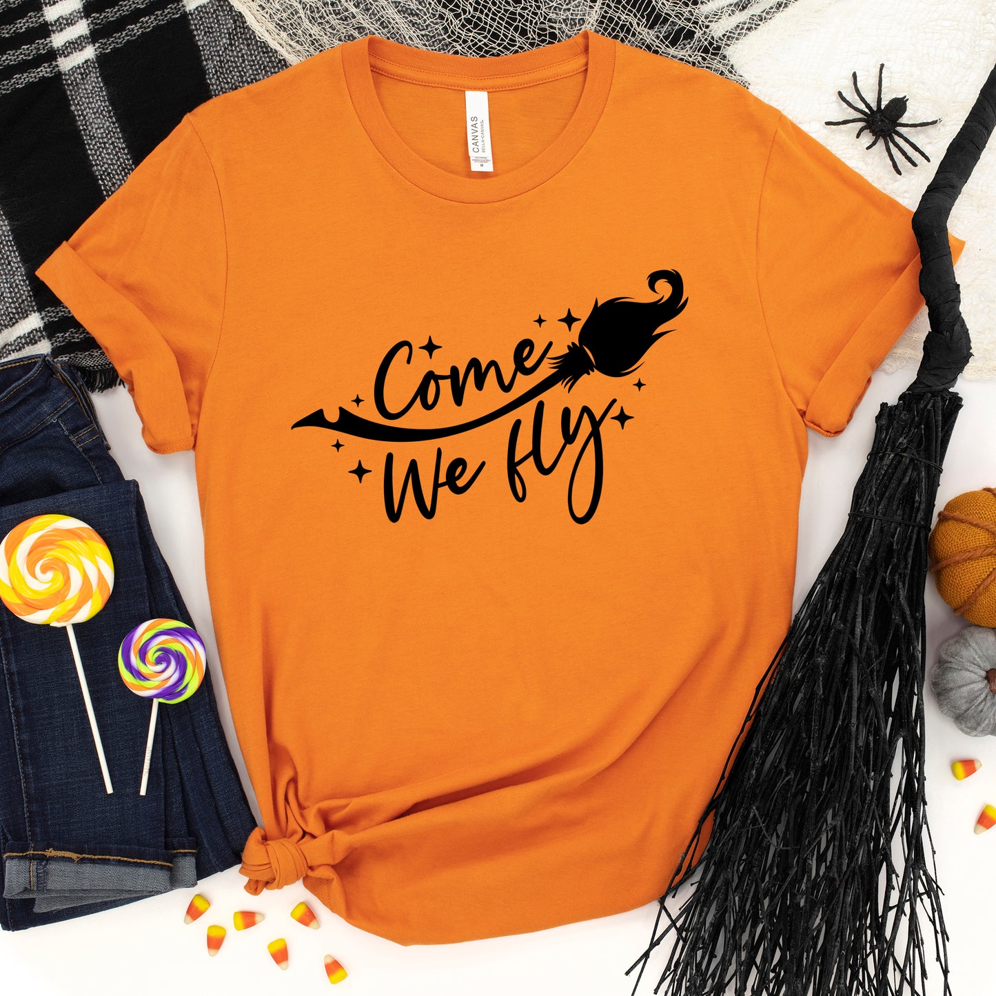 Come We Fly Broom | Short Sleeve Crew Neck