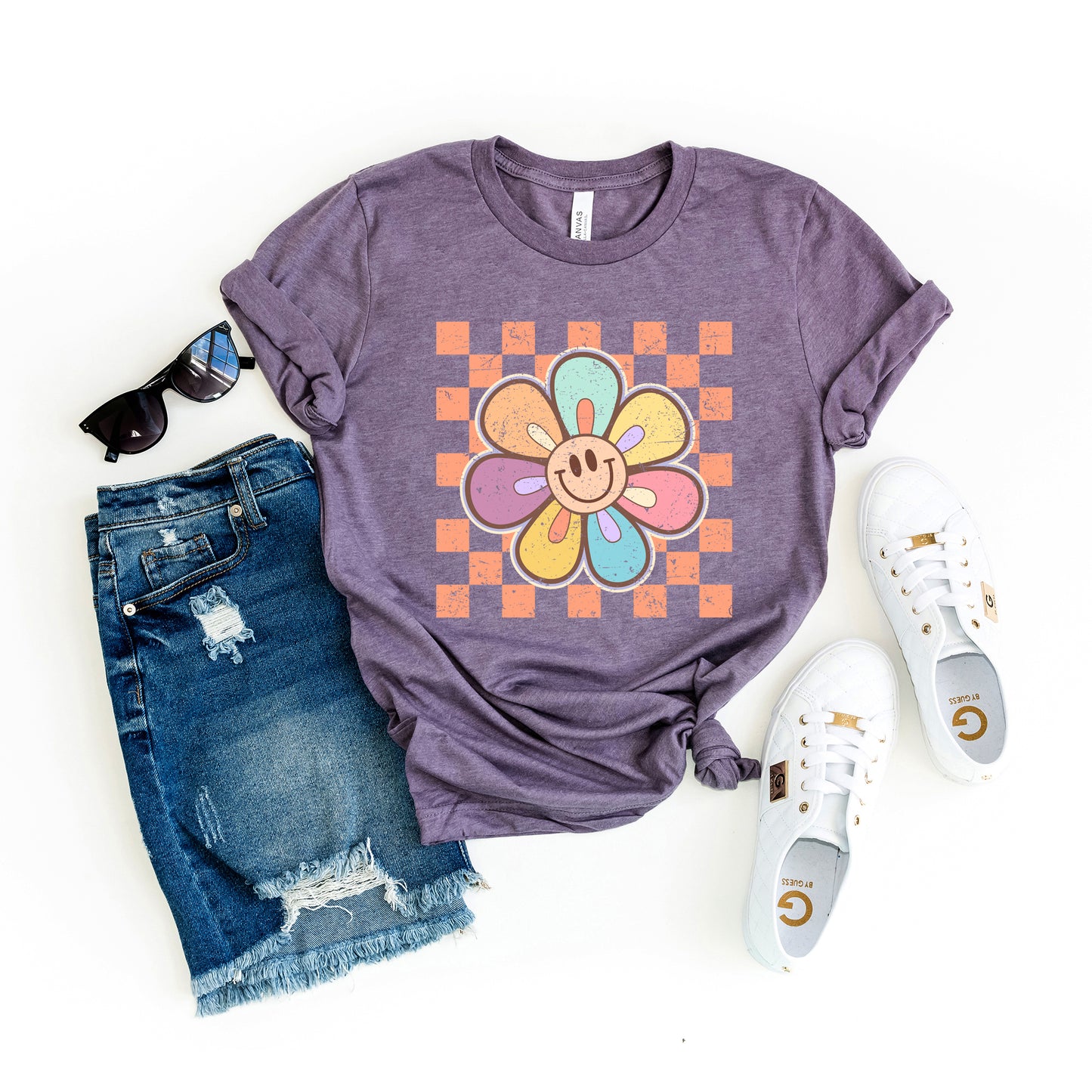 Checkered Daisy | Short Sleeve Graphic Tee