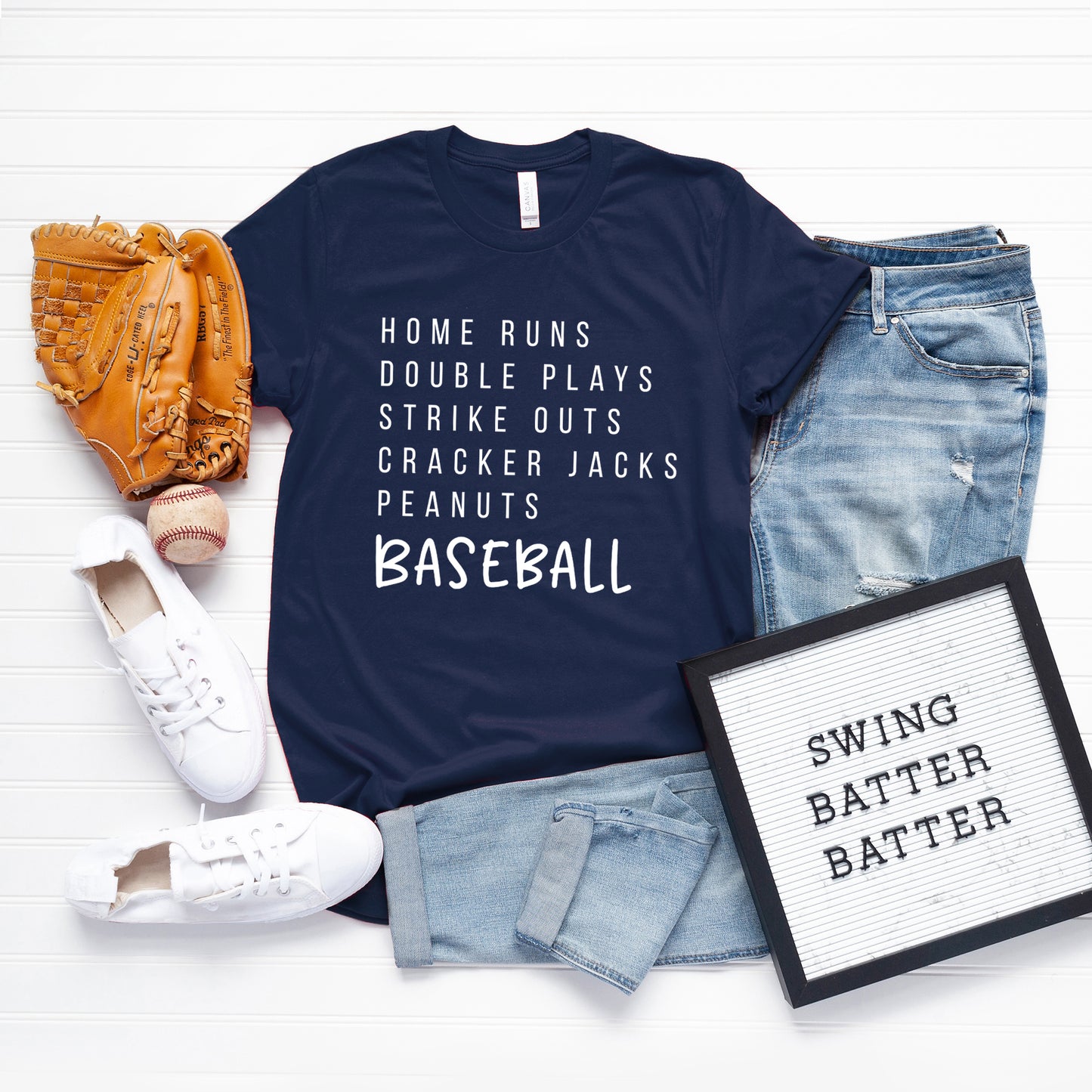 Baseball Words | Short Sleeve Graphic Tee