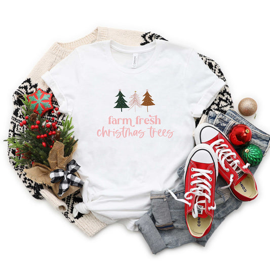 Boho Farm Fresh Christmas Trees | Short Sleeve Graphic Tee