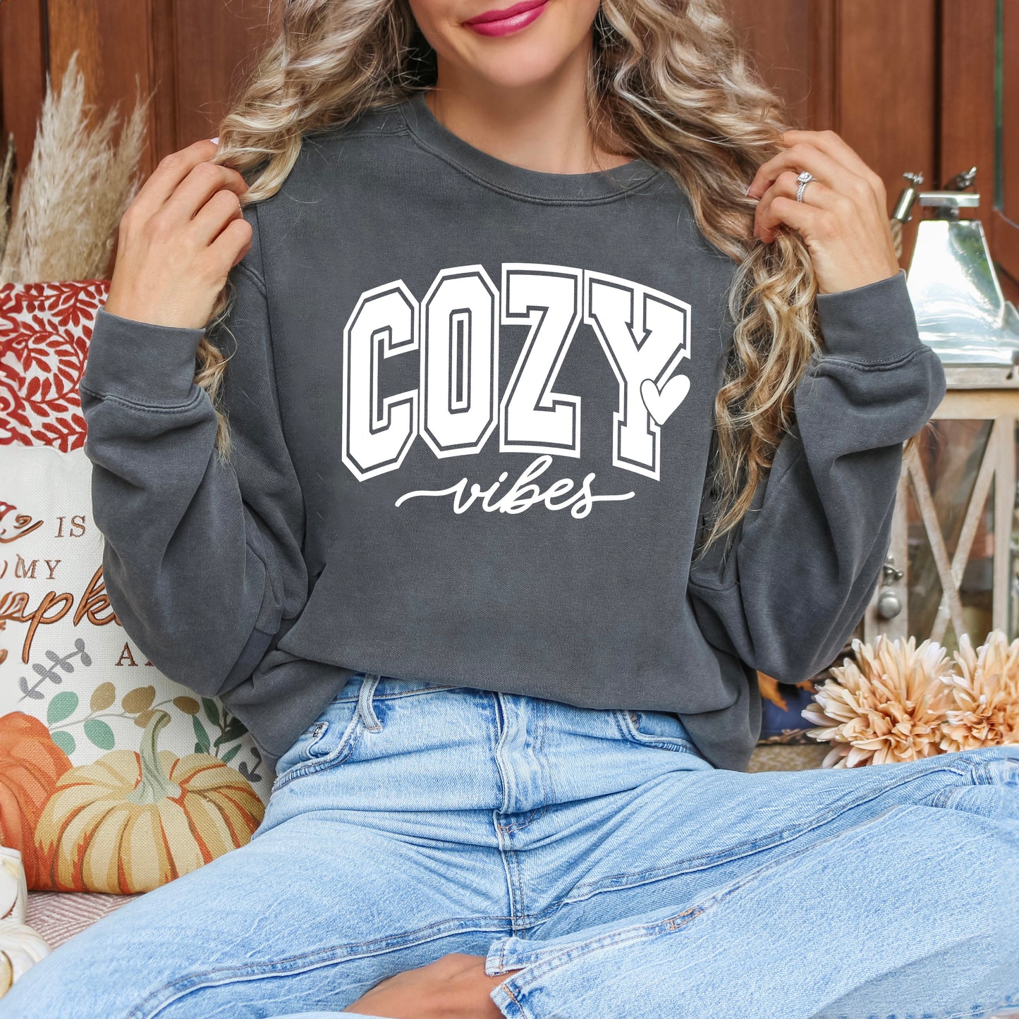 Cozy Vibes Bold | Garment Dyed Sweatshirt