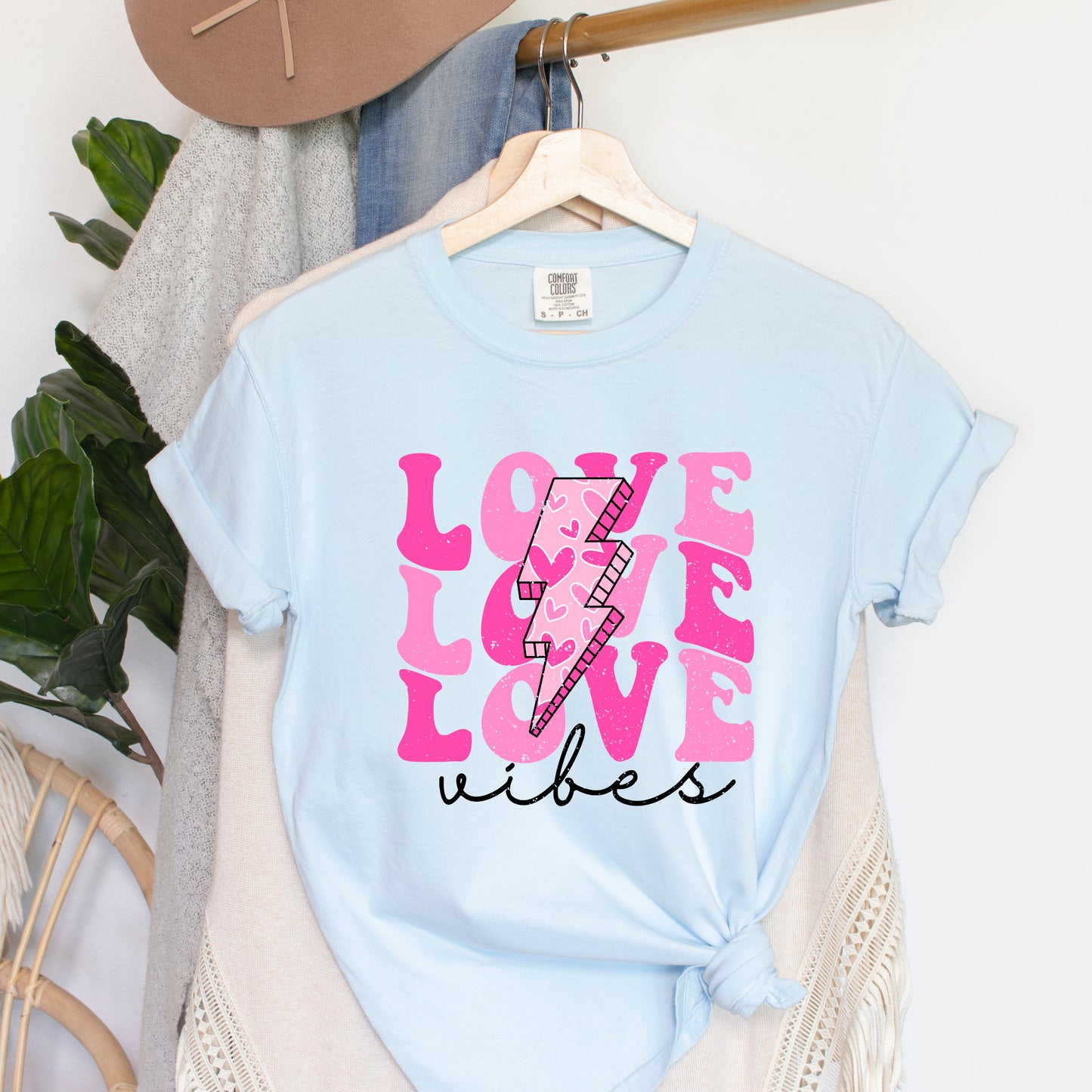 Love Vibes Bolt | Garment Dyed Tee