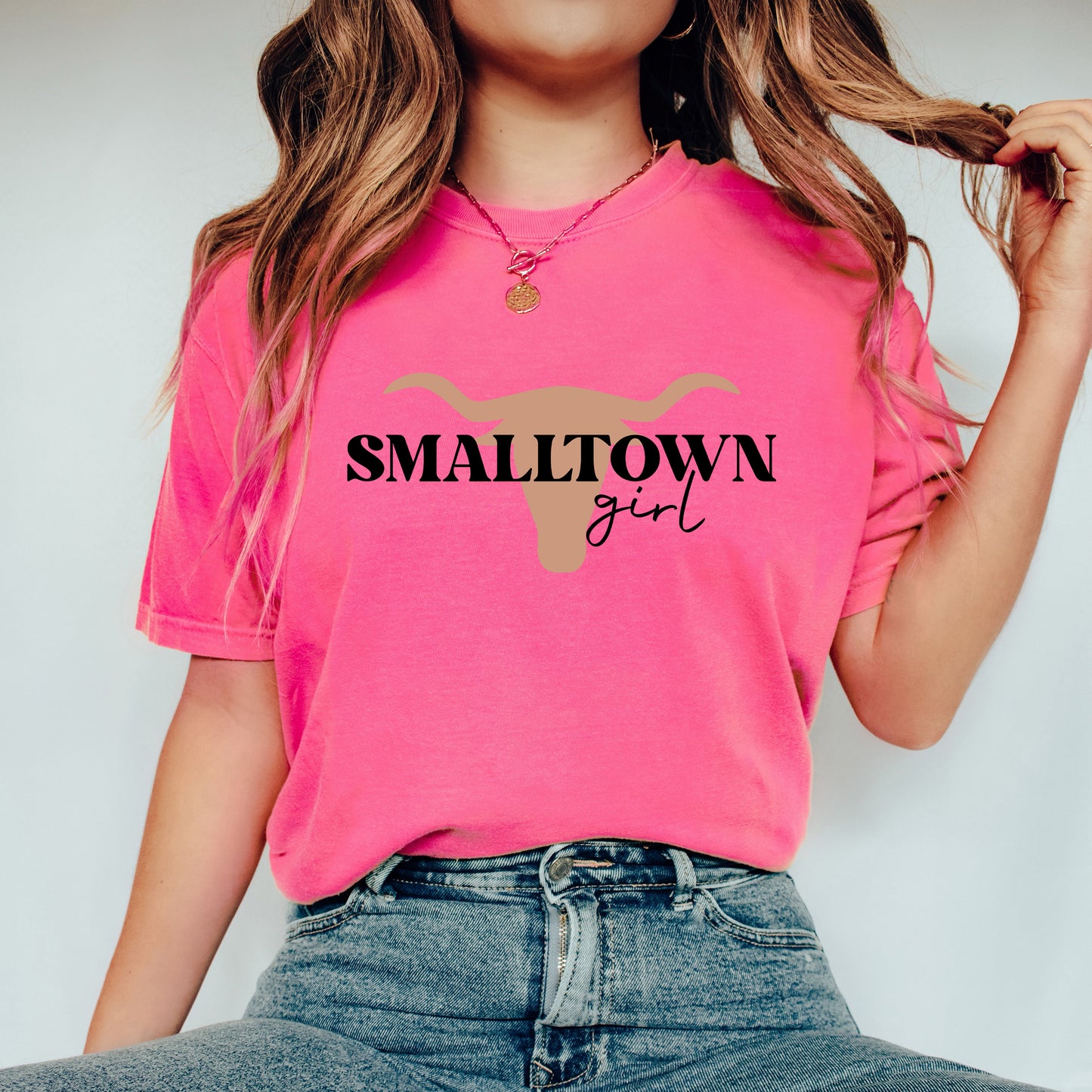 Small Town Girl Bull | Garment Dyed Tee