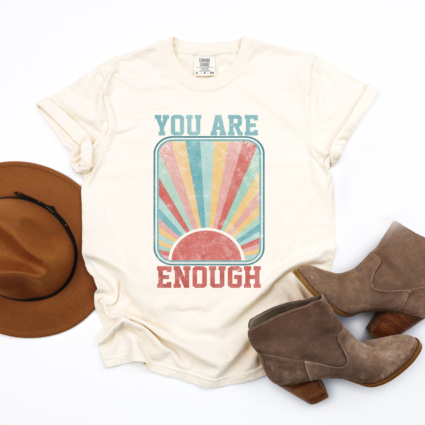 You Are Enough Sun | Garment Dyed Short Sleeve Tee