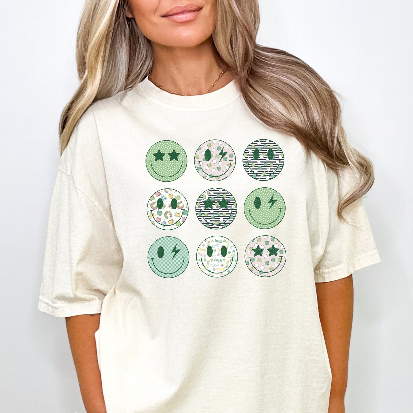 St. Patrick's Smiley Chart | Garment Dyed Tee