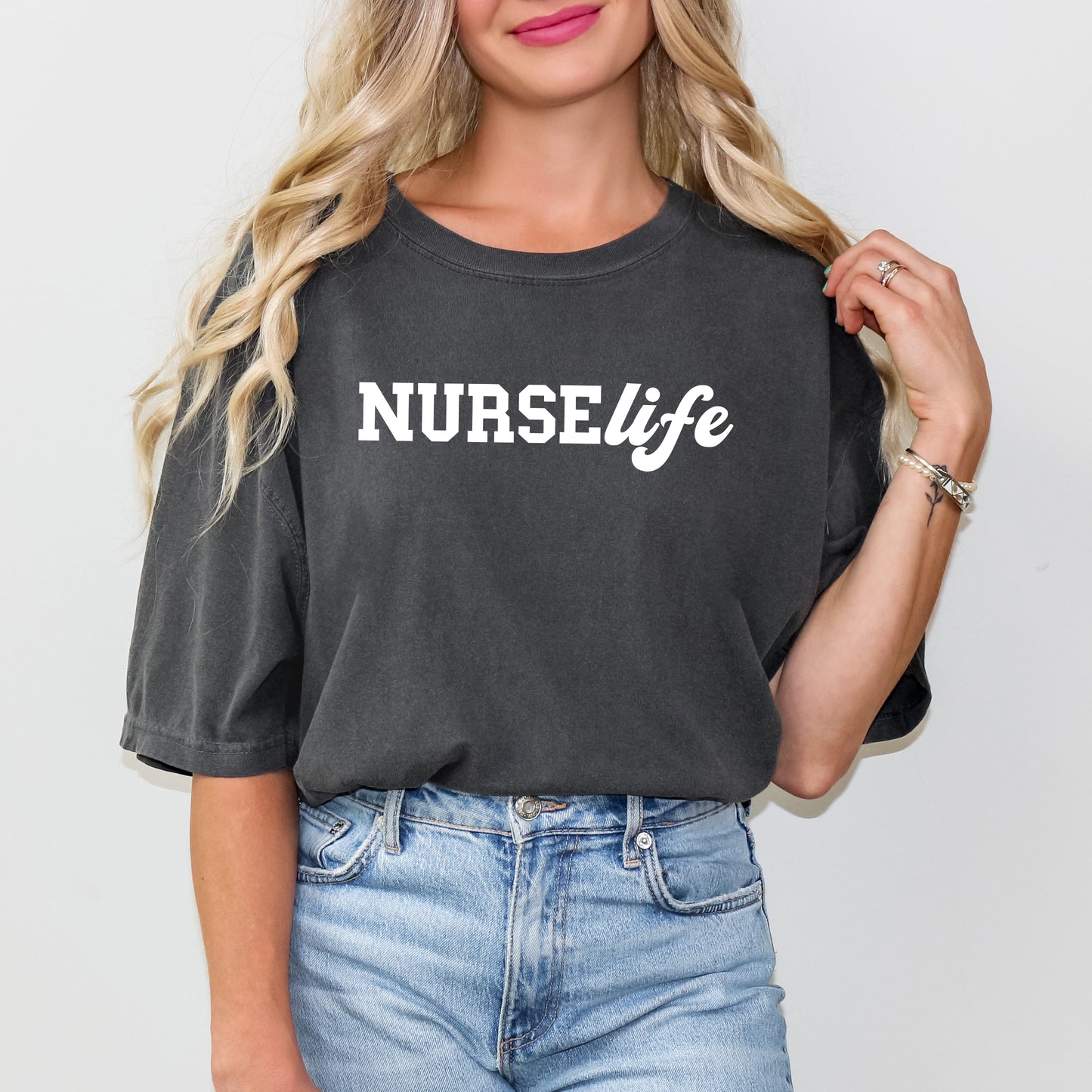 Nurse Life Words | Garment Dyed Short Sleeve Tee