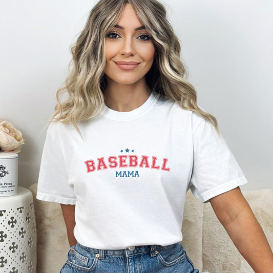 Varsity Baseball Mama Stars | Garment Dyed Tee