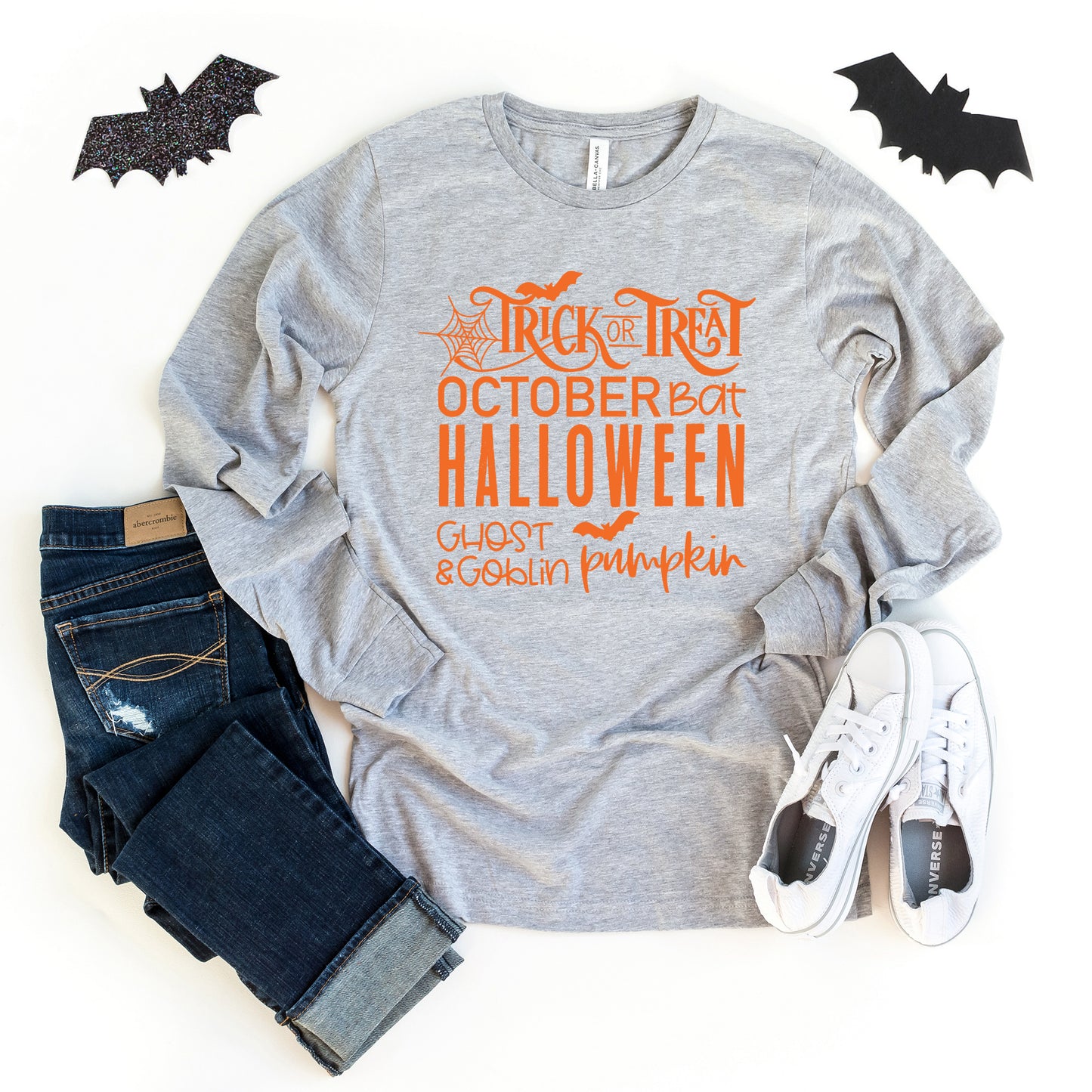 Halloween Sayings | Long Sleeve Crew Neck