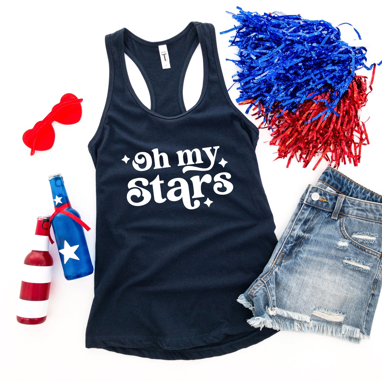 Oh My Stars Bold | Racerback Tank