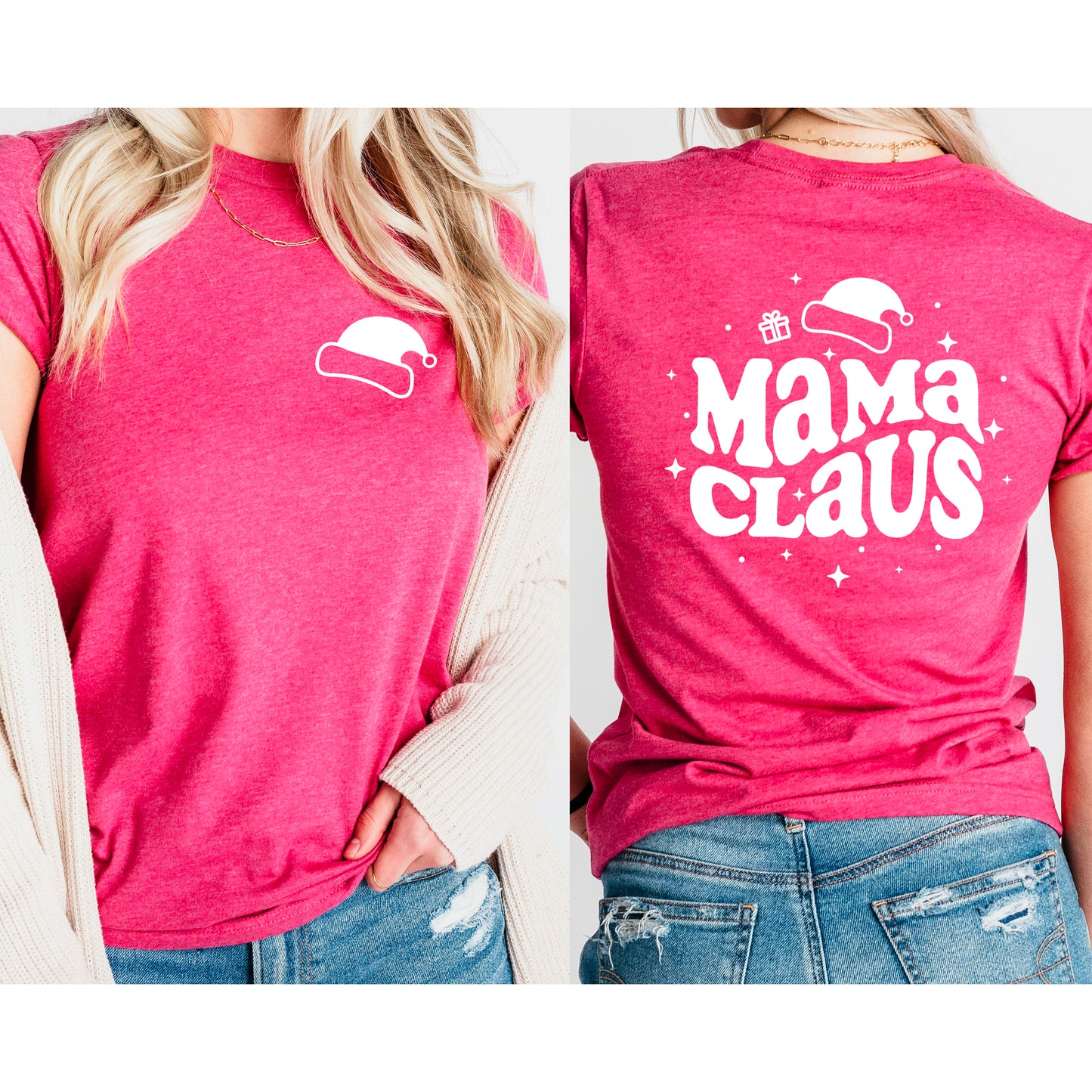 Mama Claus | Front & Back Short Sleeve Graphic Tee